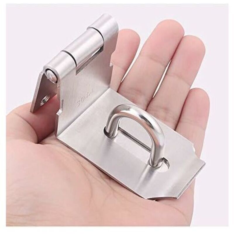 Cadenas Verrou Porte Coulissante - Acier Inoxydable 2mm - Verrouillage 90° - Sécurité Renforcée