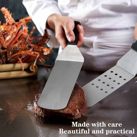 Jeu de 13 ustensiles de spatule pour barbecue Spatules professionnelles pour  barbecue en acier inoxydable