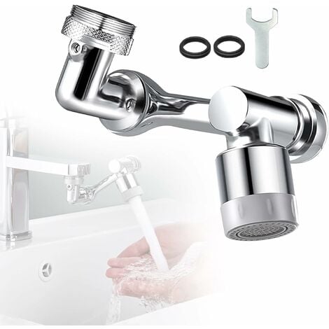 Acheter Tête de pulvérisation de robinet rotative à 1080 °, adaptateur  d'extension de robinet de cuisine, buse de filtre anti-éclaboussures  universelle, robinets flexibles pulvérisateur