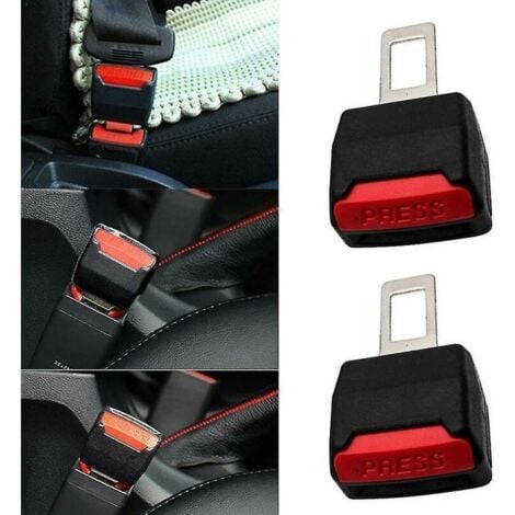 2 pièces De sécurité de voiture Serrure de ceinture de sécurité Boucle de  ceinture de sécurité Insert à baïonnette avec accessoires de connecteur  d'extension (beige)