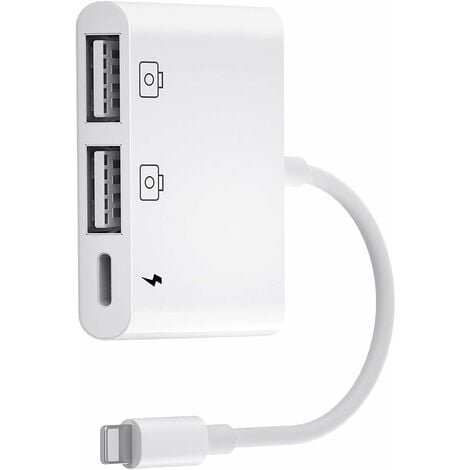 Adaptateur Caméra USB iPhone, 3 en 1 Adaptateur USB iPhone