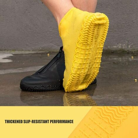 Housses de chaussures en silicone imperméables, couvre-chaussures de pluie  pliables réutilisables et antidérapantes avec fermeture à glissière, Shoe  Protec