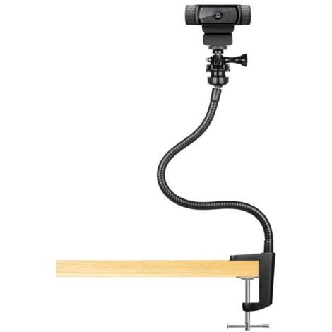 Support De Webcam Flexible à Col De Cygne – Bras Réglable 360° Pour Bureau, GoPro Et Téléphone