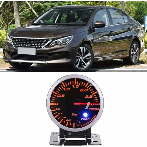 Turbo Boost Gauge 2.5" 60mm - Modification LED Turbo Boost Gauge Mètre pour Véhicules Modifiés