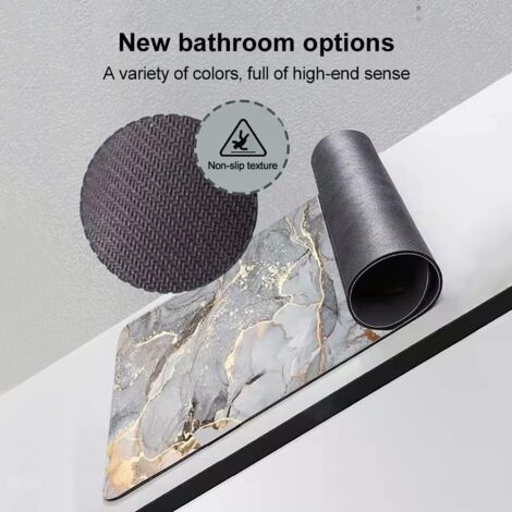 Tapis De Bain En Pierre Diatomite Sutera De Haute Qualité, Antidérapant, Super Absorbant, Séchage Rapide Pour Le Sol De La Salle De Bain - Chine Tapis De Bain, Ensemble De Tapis De