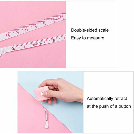 Ruban à mesurer souple rétractable - 4pcs de 1,5 m pour la couture et la  taille