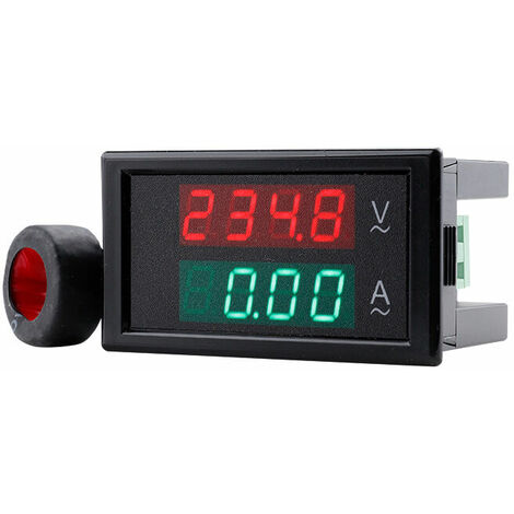 Voltmètre Ampèremètre Numérique AC 80-300V 0-100A - Afficheur Volt Ampérage  Multimètre 2 en 1