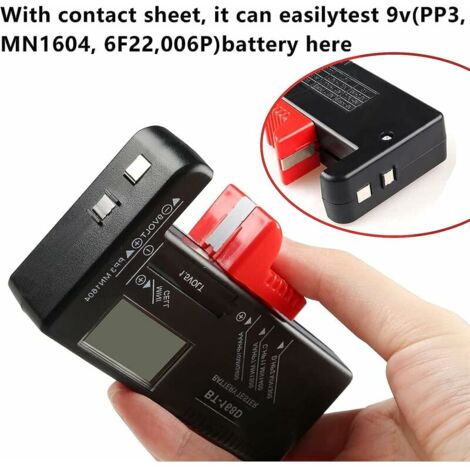 Testeur de Piles Universel Numérique pour AA, AAA, C, D, PP3, 9V, 1.5V - Fonctionne sans Pile