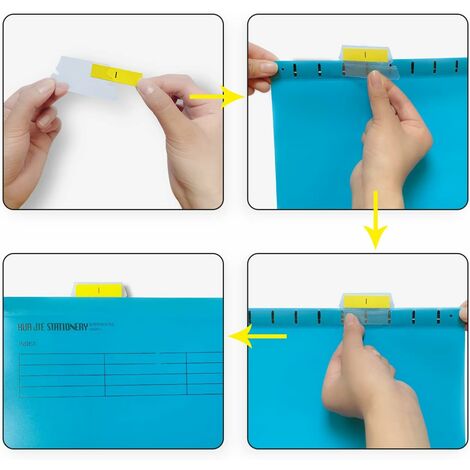 Dossiers Suspendus A4 en Polypropylène Lot de 12 - Onglets pour une organisation efficace couleurs mélangées