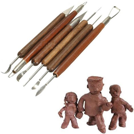 Outils De Sculpture Pâte Polymère - 4 Outils Double Face, 8 Billes Métal, Poignée Caoutchouc