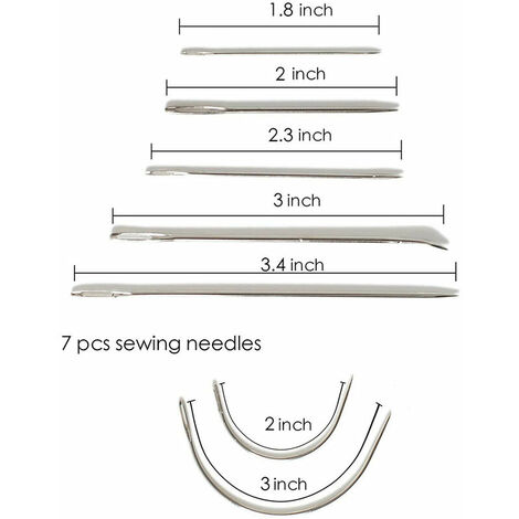 Kit Couture Cuir Complet - Fil Ciré, Aiguilles, Outils & Sac De Rangement - Idéal Maroquinerie DIY