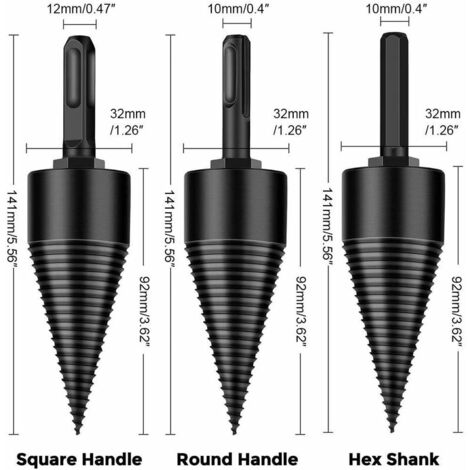 Cône Fendeur à Bois 38 Mm - Pour Perceuse, Acier Forgé, Pour Fendre Bûches Facilement, Longueur 14 Cm - 4