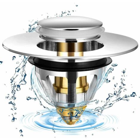 Bonde De Lavabo Universelle Améliorée | Anti-Bouchage & Drainage Rapide | Pour Évier Cuisine/Salle De Bain