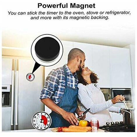 Minuteur de cuisine à fixation magnétique