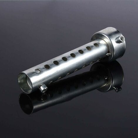 Silencieux d'échappement universel pour moto avec réducteur de bruit argenté (42mm)
