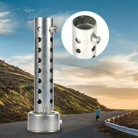 Silencieux d'échappement universel pour moto avec réducteur de bruit argenté (42mm)