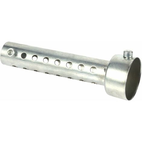 Silencieux d'échappement universel pour moto avec réducteur de bruit argenté (42mm)