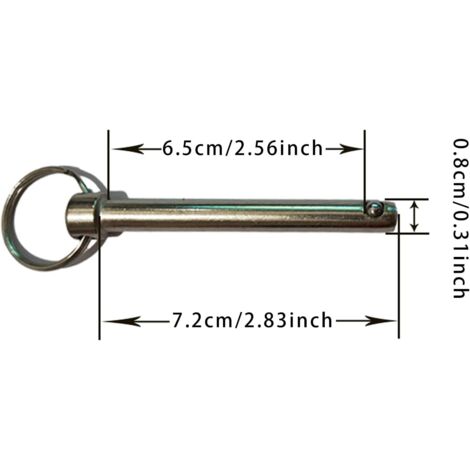 Cordon De Verrouillage à Dégagement Rapide – Anneau Broche 10x100 Mm – Lot De 2 – Uxcell