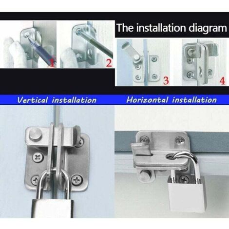 Serrure à Crochet F-60 Pour Portail Coulissant - Avec Boîtier, Clé - Argent Zingué