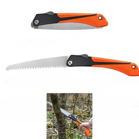Scie Pliante Garden Touch 180 – Bushcraft, Camping, Survie – Lame Carbone 18cm