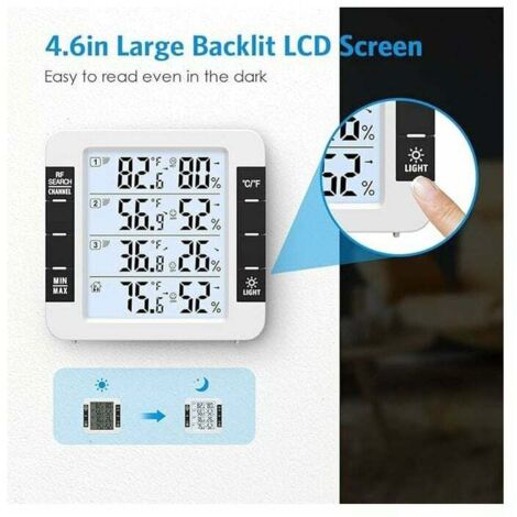 Lancoon Thermomètre Numérique Intérieur Extérieur Avec Ecran