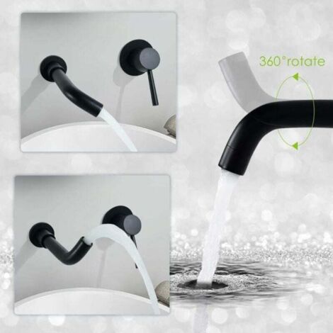 Bouton Rotatif Laiton Noir Pour Baignoire - 74 Mm - Poignée Dentelée - Anti-débordement - Installation Facile
