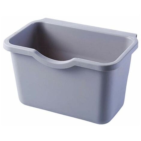 Poubelle Suspendue Blanche Pour Porte De Placard - Compacte, Idéale Cuisine Et Rangement Petits Objets | Corbeille Multifonction Plastique
