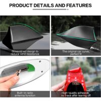 Antenne Voiture Aileron De Requin Poweka - Universelle Pour SUV, Camion, Van - Amplificateur Signal Et Style - Noir
