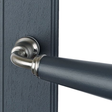 Ouvre&Déco - 2 poignées de porte HONFLEUR Cle, Bois gris anthracite entraxe 195 mm