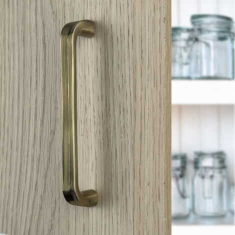Ouvre&Déco – Poignée de meuble CAB, laiton antique entraxe 128 mm