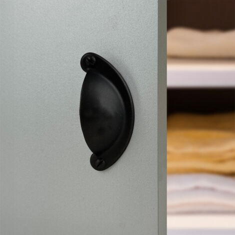 Ouvre&Déco – Poignée de meuble COQUILLE BERGERE, zamak noir entraxe 64 mm