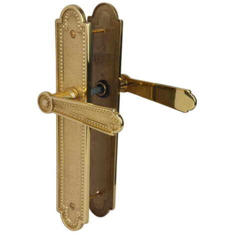 Ouvre&Déco - 2 poignées de porte CHENONCEAUX sans trou, Laiton poli entraxe 195 mm