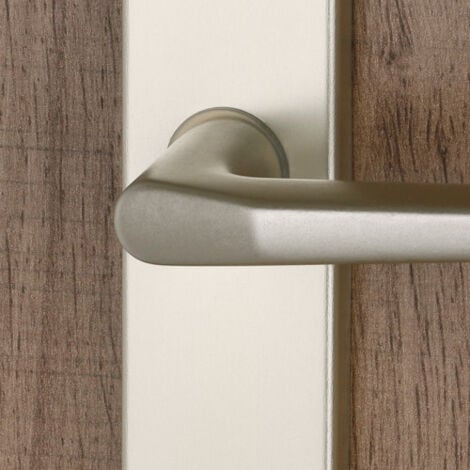 Ouvre&Déco - 2 poignées de porte CHAMONIX verrou condamnation, aluminium F2 entraxe 165 mm