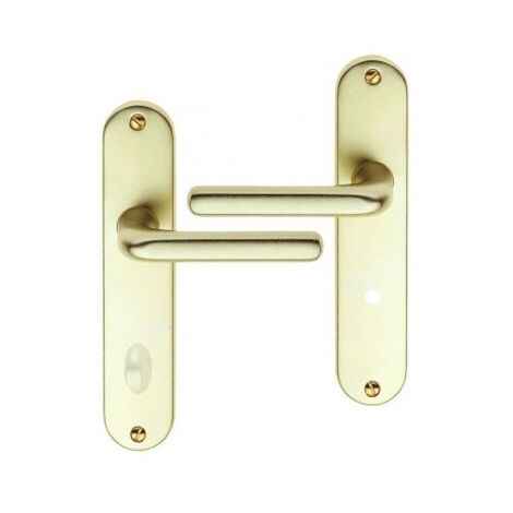 Ouvre&Déco – Poignées de porte COURCHEVEL verrou condamnation – Aluminium F2 – Entraxe 165 mm – Design élégant pour salles de bains et WC