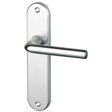 Ouvre&Déco - 2 poignées de porte COURCHEVEL sans trou, aluminium anodisé entraxe 165 mm