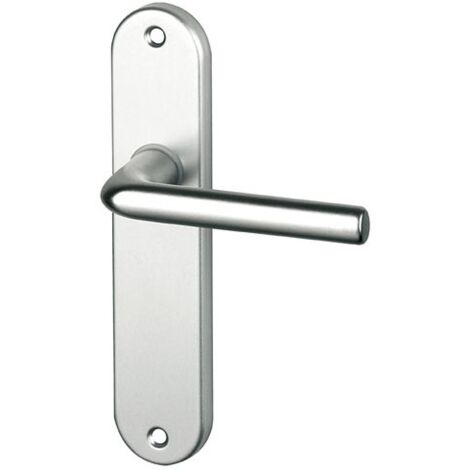 Ouvre&Déco - 2 poignées de porte COURCHEVEL sans trou, aluminium anodisé entraxe 165 mm