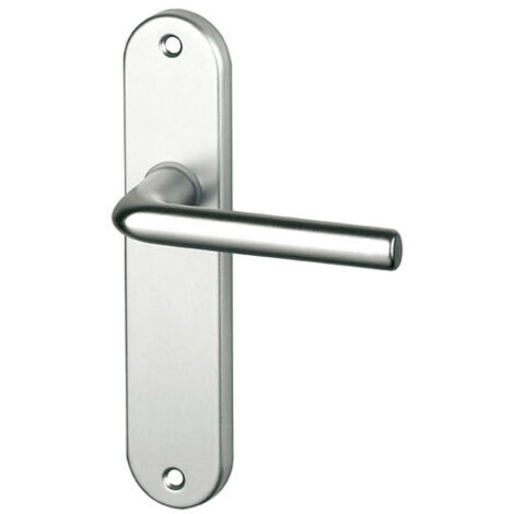 Ouvre&Déco - 2 poignées de porte COURCHEVEL sans trou, aluminium anodisé entraxe 165 mm