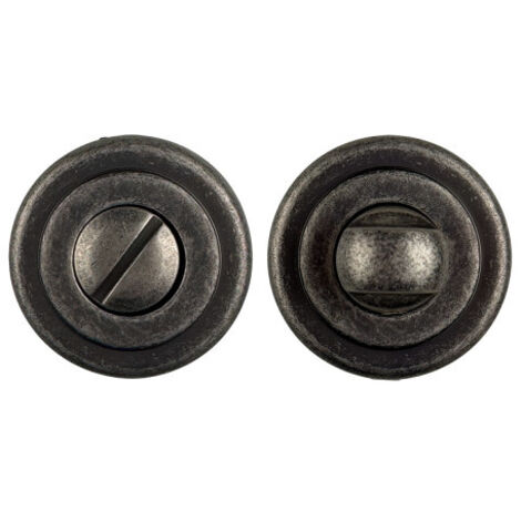 Ouvre&Déco – 2 rosaces de poignée de porte ronde Vintor, Laiton fer antique