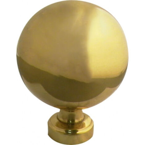 Ouvre&Déco – Boule de finition en laiton poli brillant diamètre 85 mm – Accessoires fournis pour installation – Élégante pour rampe d'escalier