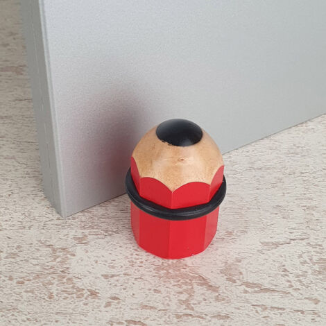 Ouvre&Déco – Butée de porte sol CRAYON, Bois rouge