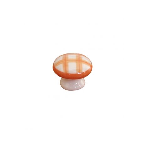 Ouvre&Déco – Bouton de meuble en porcelaine orange de Ø 33mm, KITCHEN