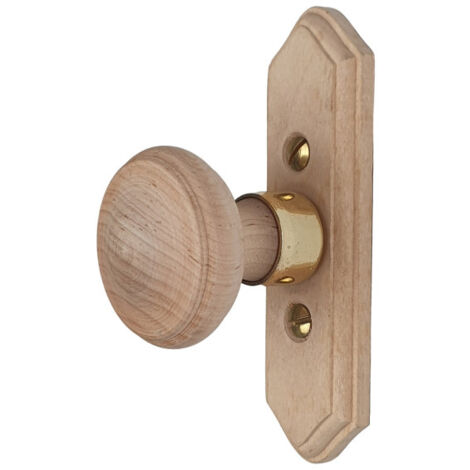 Ouvre&Déco – Poignée de fenêtre crémone en bois brut – Design demi-sphérique – Rosace incurvée – Finitions variées pour styles d’intérieur