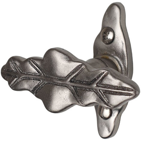 Ouvre&Déco - Poignée de fenêtre crémone Aluminium vieil argent, FEUILLE
