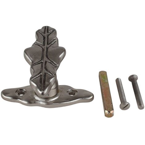 Ouvre&Déco - Poignée de fenêtre crémone Aluminium vieil argent, FEUILLE