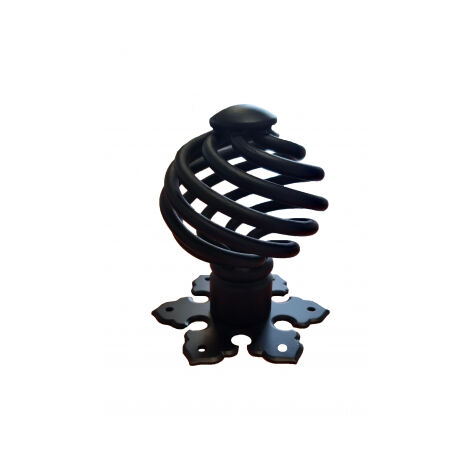 Ouvre&Déco – Pommeau de tirage torsadé en fer forgé noir cementex – Diamètre 70mm – Hauteur 82mm – Accessoires inclus : vis à bois