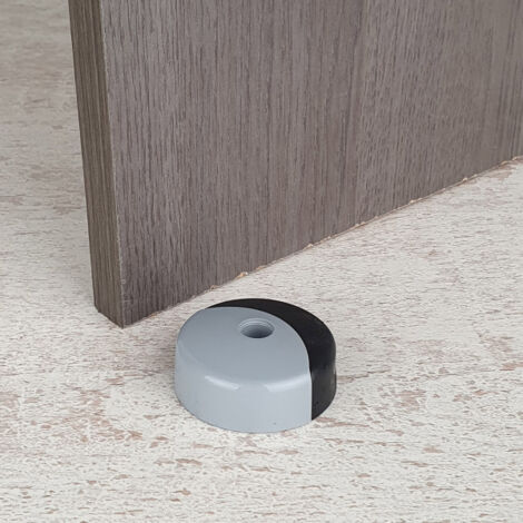 Ouvre&Déco – Butée de porte sol DUO, Caoutchouc bicolore gris-noir