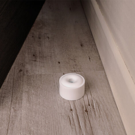 Ouvre&Déco – Butée de porte ronde en caoutchouc blanc 40mm – Fixation par vis à bois – Accessoires inclus – Pour protection murale élégante