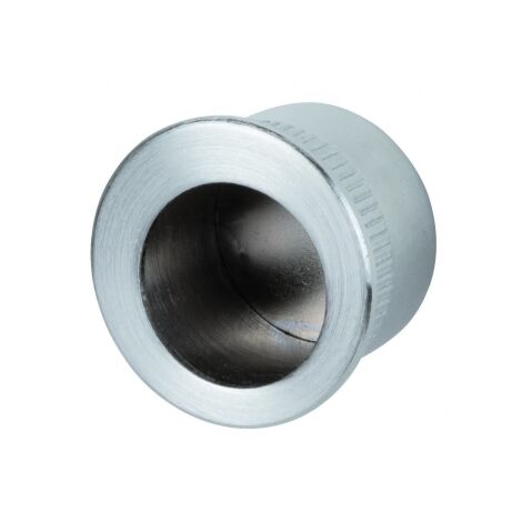 Ouvre&Déco – Lot de 2 poignées de porte coulissante encastrable – Laiton chromé – Diamètre extérieur 29mm – Épaisseur 18mm pour installation facile