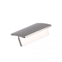 Poignée de porte et tiroir de meuble de cuisine design en Aluminium anodisé inox mat de 60mm entraxe 32mm, PRISMA