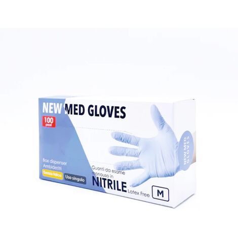 GUANTI IN NITRILE BLU 3.5G MED S/POLV 100 PZ TG L